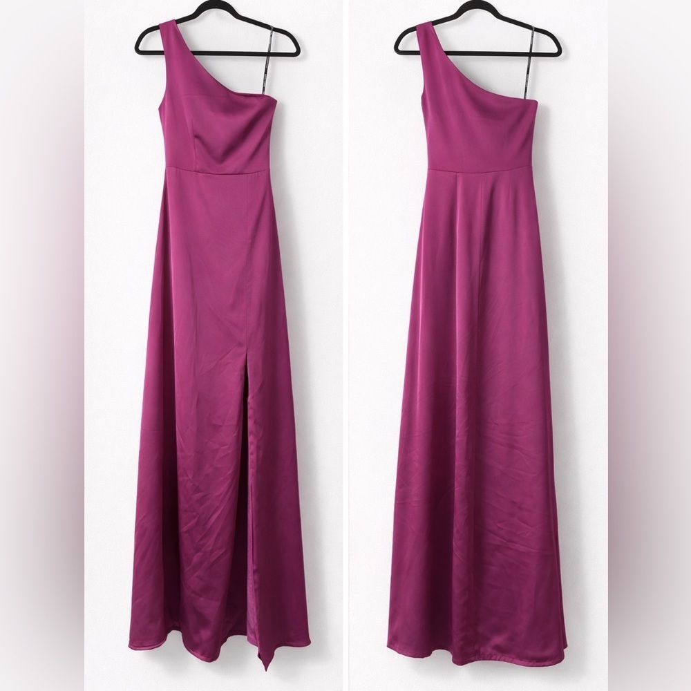 Birdy Grey One-Shoulder Magenta Dress